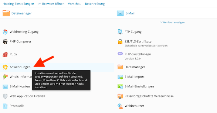 1-Klick Installer starten