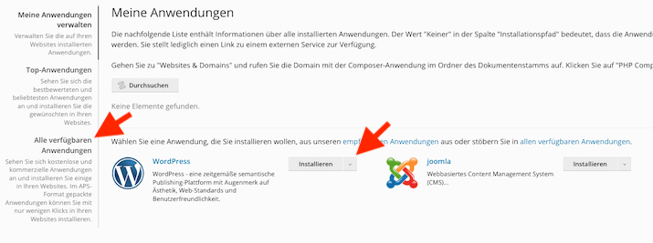 Anwendung, App oder Software für One-Click auswählen.