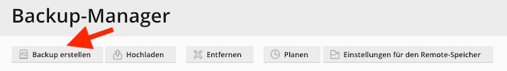 Datensicherung erstellen