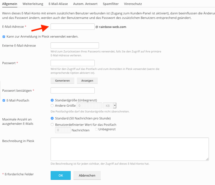 E-Mail-Konto Einstellungen