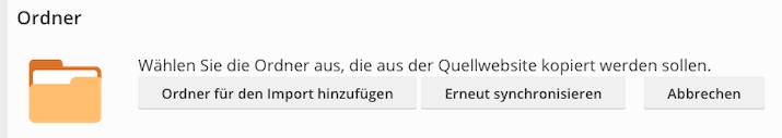 Ordner importieren